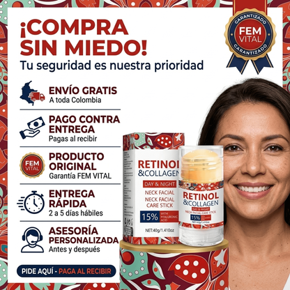 Stick Facial Reafirmante con Retinol y Colágeno – 40 g