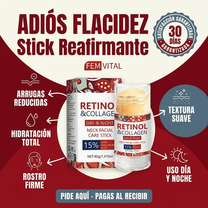 Stick Facial Reafirmante con Retinol y Colágeno – 40 g
