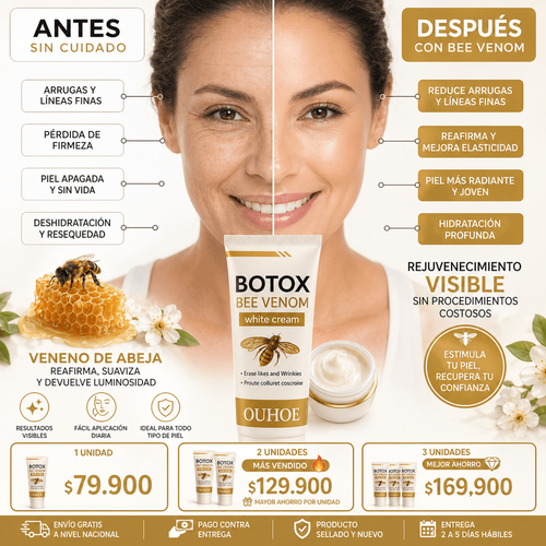 Crema Facial Reafirmante Veneno de Abeja 🐝✨
